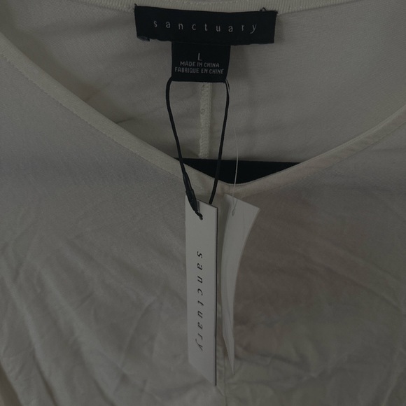 NWT Sanctuary -  Rouched Long Sleeve Shirt- Size L - Picture 2 of 3